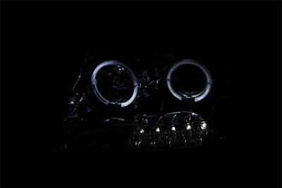 Jeep Grand Cherokee 1999-2004 Black Projector Headlights Halo LED