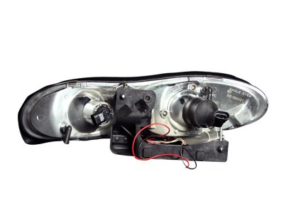 Chevy Camaro 1998-2002 Black Projector Headlights Halo and LED