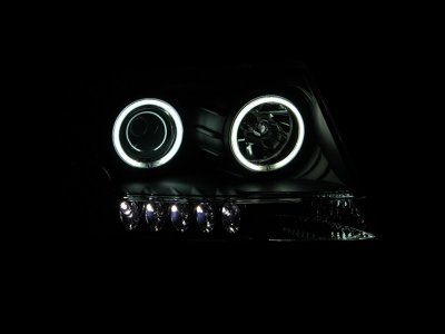Jeep Grand Cherokee 1999-2004 Projector Headlights Black CCFL Halo LED