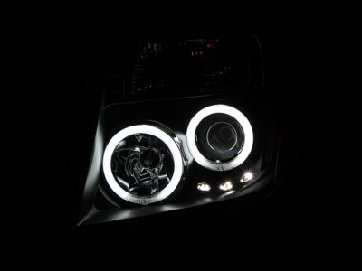 Nissan Frontier 2005-2008 Black Projector Headlights CCFL Halo LED