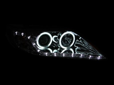 Toyota Camry 2010-2011 Projector Headlights Chrome CCFL Halo LED DRL