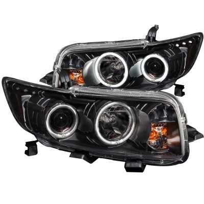 Scion xB 2008-2010 Projector Headlights Black Halo LED