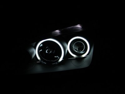 Ford Focus ZX4 Sedan 2005-2007 Black Projector Headlights CCFL Halo LED