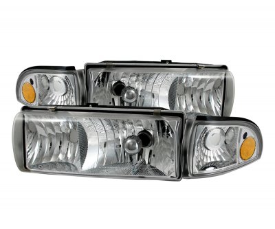Chevy Impala 1991-1996 Clear Euro Headlights with Corner lights