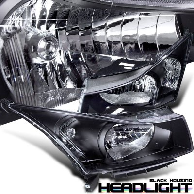 Chevy Cruze 2011-2015 Black Euro Headlights