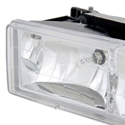 Chevy 2500 Pickup 1988-1998 Clear Euro Headlights