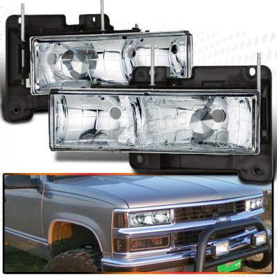 GMC Sierra 1988-1998 Clear Euro Headlights