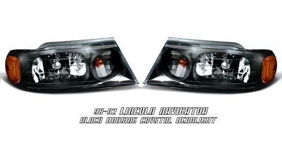 Lincoln Navigator 1998-2002 Black Euro Headlights