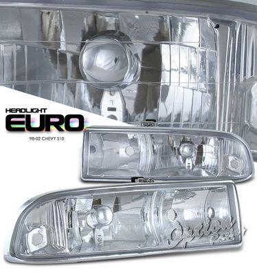 Chevy Blazer 1998-2004 Clear Euro Headlights