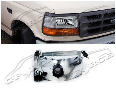 Ford Bronco 1992-1996 Depo Clear Euro Headlights