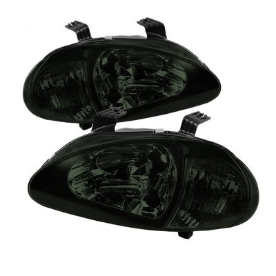 Honda Del Sol 1993-1997 Smoked Euro Headlights