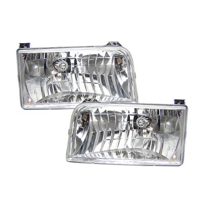 Ford F150 1992-1996 Clear Euro Headlights