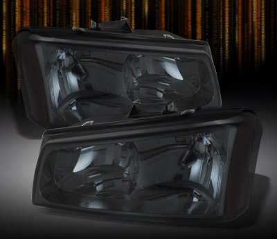 Chevy Avalanche 2003-2005 Smoked Euro Headlights
