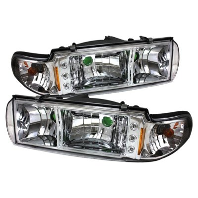 Chevy Caprice 1991-1996 Clear Euro Headlights with LED