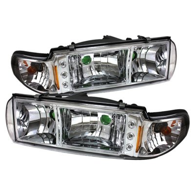 Chevy Impala 1991-1996 Clear Euro Headlights with LED