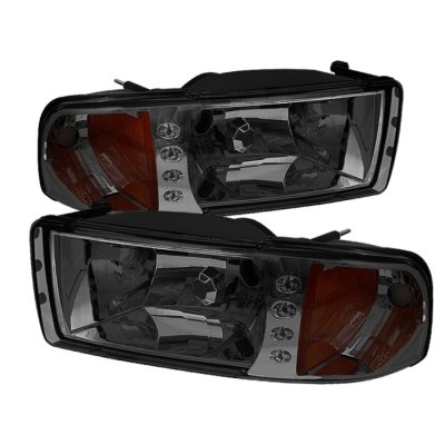 Dodge Ram 1994-2001 Smoked Euro Headlights with LED