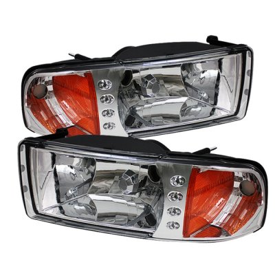 Dodge Ram 1994-2001 Clear Euro Headlights with LED