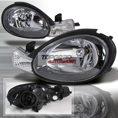 Dodge Neon 2000-2002 Black Euro Headlights