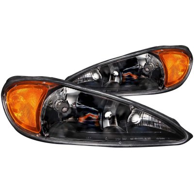 Pontiac Grand AM 1999-2006 Black Euro Headlights
