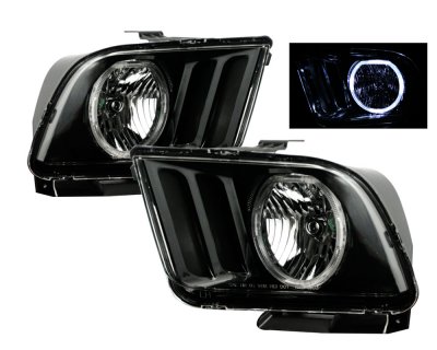 Ford Mustang 2005-2009 Black Halo Euro Headlights