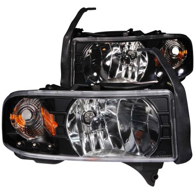 Dodge Ram 1994-2001 Crystal Headlights Black LED