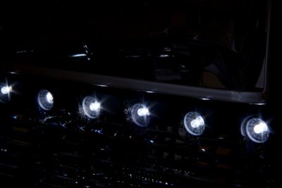 Ford Explorer 1991-1994 Black LED DRL Headlights One Piece Conversion