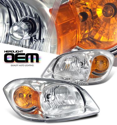 Chevy Cobalt 2005-2007 Clear Replacement Headlights