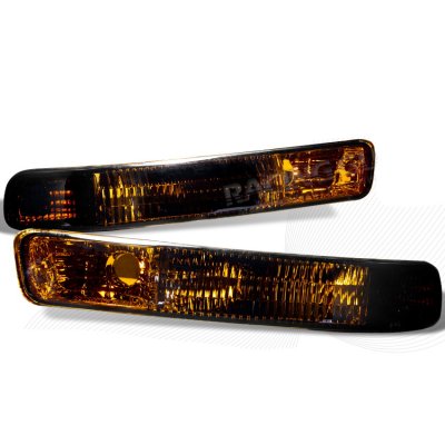 GMC Sierra 1999-2006 Smoked Amber Front Bumper Lights