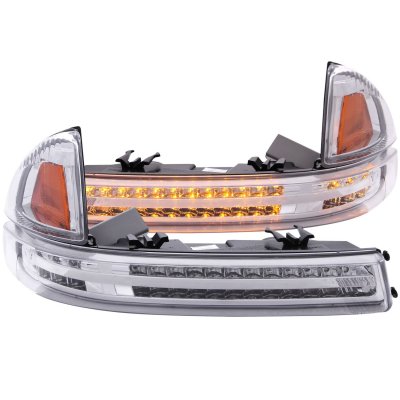 Dodge Dakota 1997-2004 LED Bumper Lights and Corner Lights Chrome