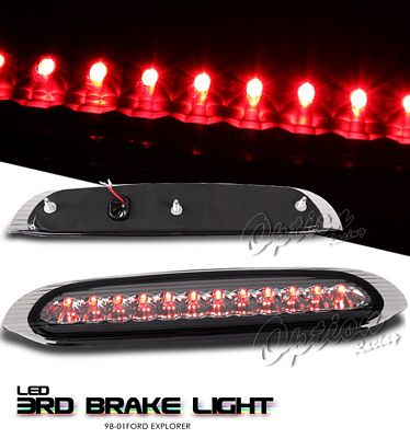 thumbnail image 2 of LED Third Brake Light For 1998-2001 Ford Explorer – Red Lens, Chrome Housing, DPT Motorsports 2 of 6