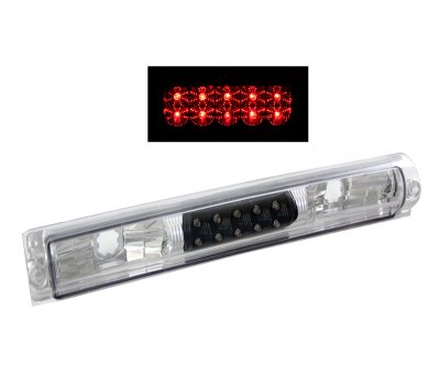 Ford F150 1997-2003 Clear LED Third Brake Light with Black Housing