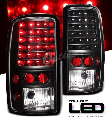 Chevy Suburban 2000-2006 Black LED Tail Lights