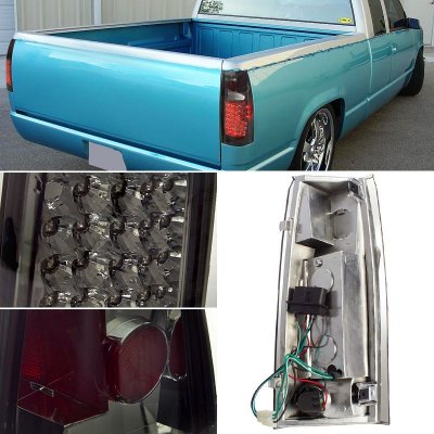 GMC Sierra 2500 1988-1998 LED Tail Lights Smoked Lenses