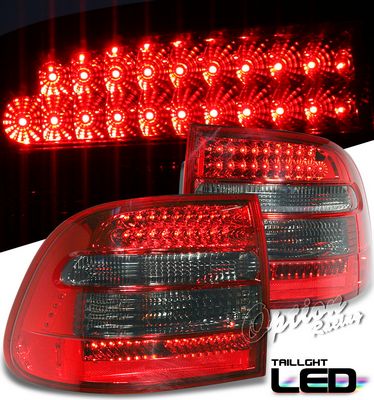 Porsche Cayenne 2003-2007 Red and Smoked LED Tail Lights