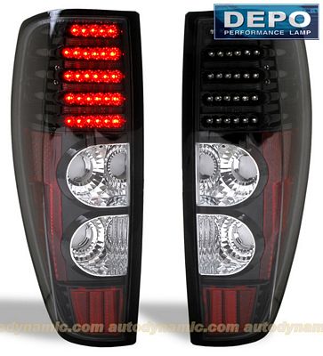 GMC Canyon 2004-2012 Depo Black LED Tail Lights