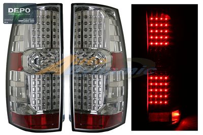 Chevy Tahoe 2007-2014 Depo Clear LED Tail Lights