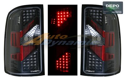 GMC Sierra 2007-2013 Depo Carbon Fiber LED Tail Lights