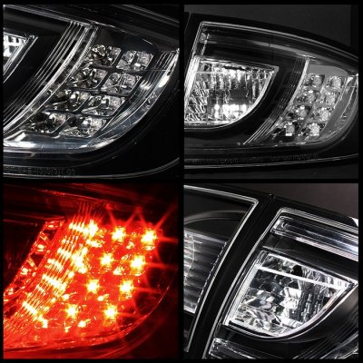 Mazda 3 Sedan 2003-2008 Black LED Tail Lights