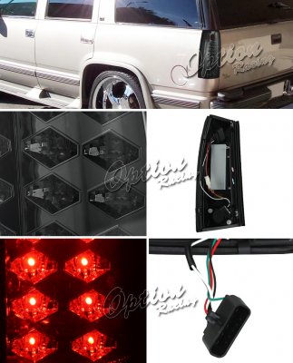 Chevy 2500 Pickup 1988-1998 Smoked LED Tail Lights