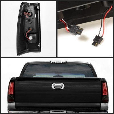 GMC Sierra 1999-2006 Smoked LED Tail Lights