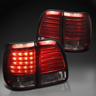 Lexus LX470 1998-2002 Red and Smoked LED Tail Lights