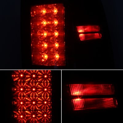 Dodge Ram 3500 2010-2018 Black Smoked LED Tail Lights