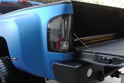 Chevy Silverado 3500HD 2007-2013 Black LED Tail Lights