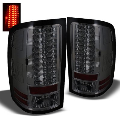 GMC Sierra 3500HD 2007-2013 Smoked LED Tail Lights