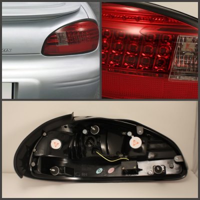 Pontiac Grand Prix 1997-2003 Red and Clear LED Tail Lights