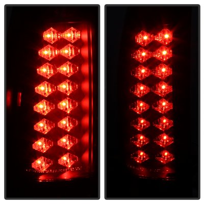 Chevy Tahoe 1995-1999 Black Smoked LED Tail Lights