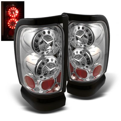 Dodge Ram 3500 1994-2002 Clear Ring LED Tail Lights