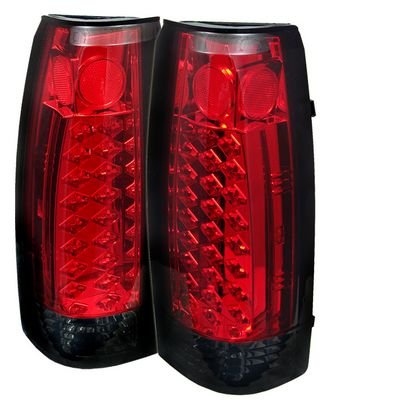 GMC Suburban 1992-1999 Red and Smoked LED Tail Lights