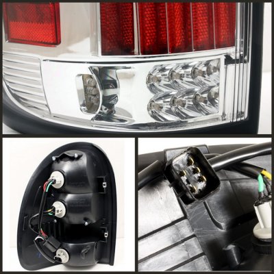 Chrysler Town and Country 1996-2000 Clear LED Tail Lights