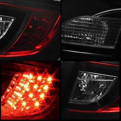 Mazda 3 Sedan 2003-2008 Red and Smoked LED Tail Lights